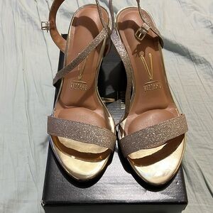 Gold heel Sandals